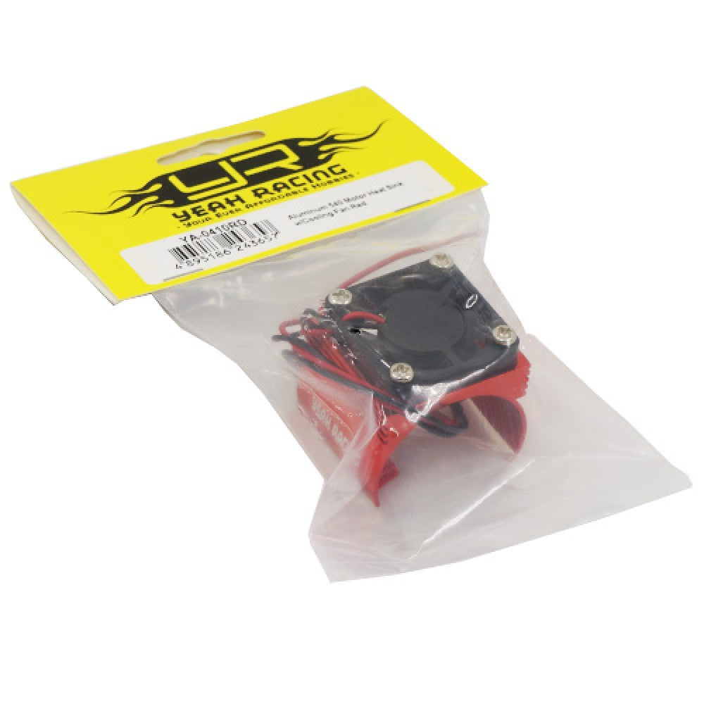 Yeah Racing - Aluminum 540 Motor Heat Sink w/ Cooling Fan Blue - YA-0410RD