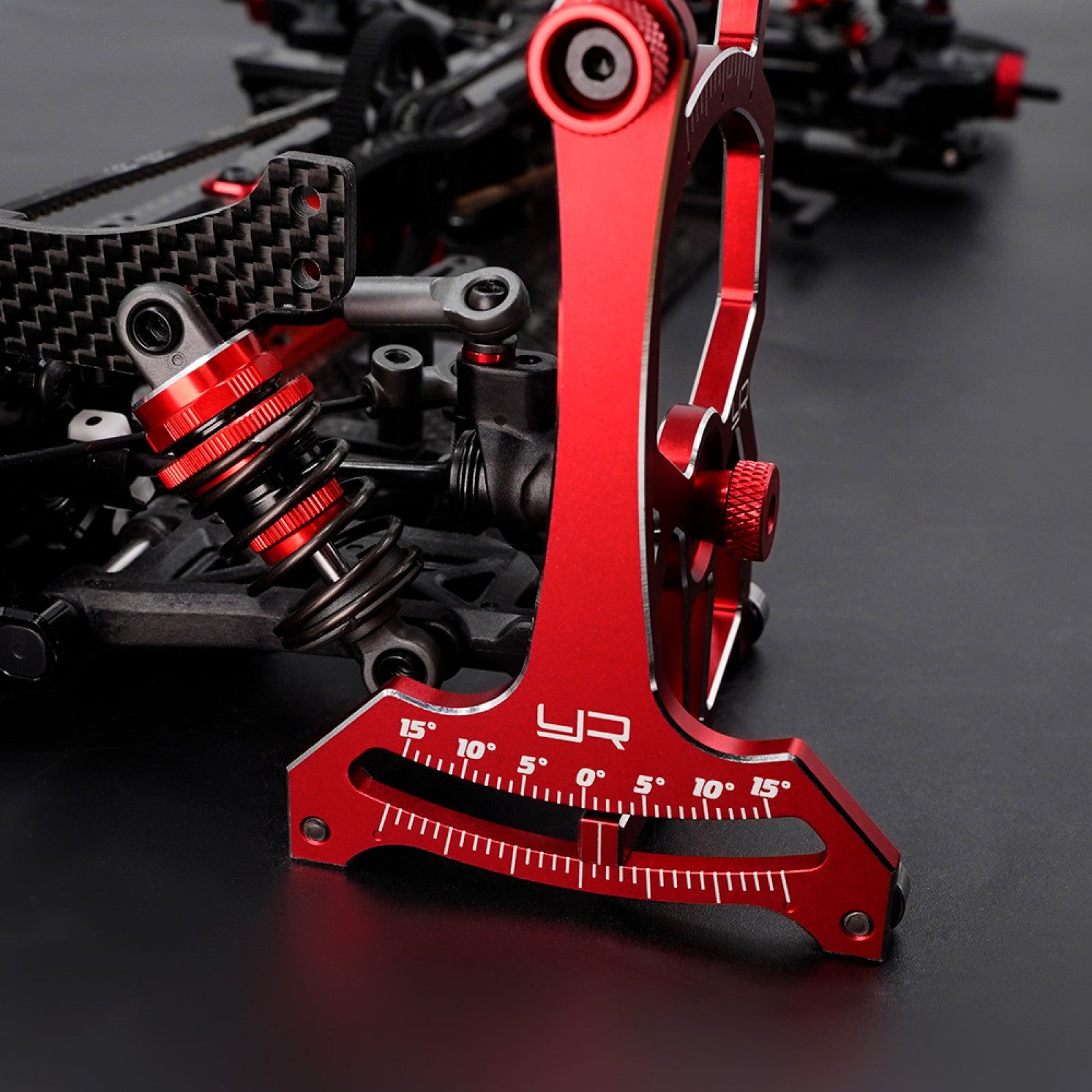 Yeah Racing - Universal Set Up System Ver.3 For 1/10 On Road Touring Cars - Red - YT-0140RD (With Free Tool Bag Case)