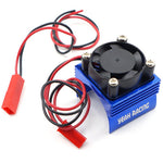 Yeah Racing - Aluminum 380 Micro Motor Heat Sink w/ Cooling Fan Blue - YA-0461BU