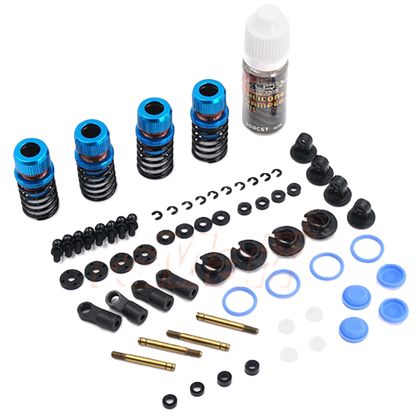 Yeah Racing - Drift Spec Shock-Gear 50mm Damper Set for 1/10 RC Car Blue - TATT-022BU