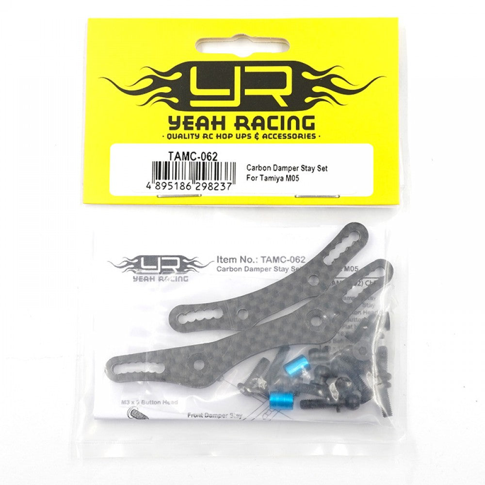 YEAH RACING - Carbon Damper Stay Set For Tamiya M05 & Fixing - TAMC-062