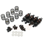 YEAH RACING - Alloy Big Bore 50mm Damper Shocks Set 4pcs BLACK (for TT01E Euro Truck & M-Chassis) - BBG-0050BK