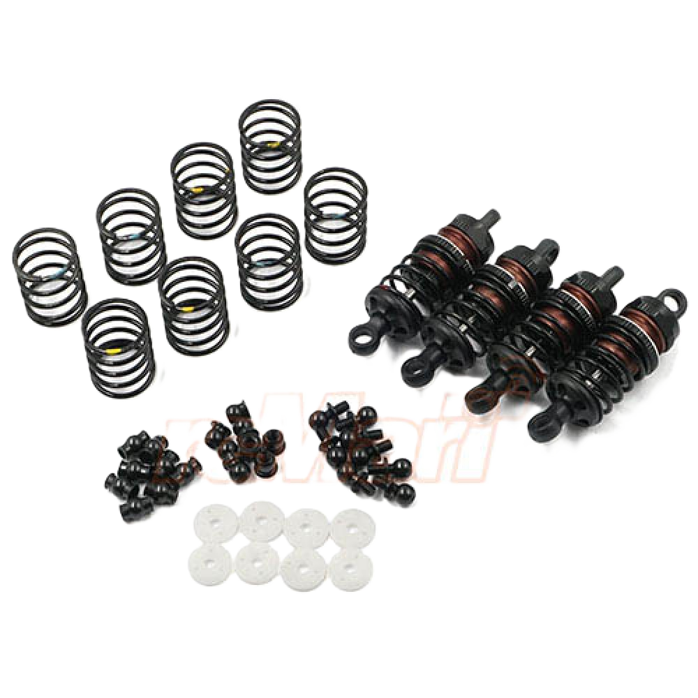 YEAH RACING - Alloy Big Bore 50mm Damper Shocks Set 4pcs BLACK (for TT01E Euro Truck & M-Chassis) - BBG-0050BK