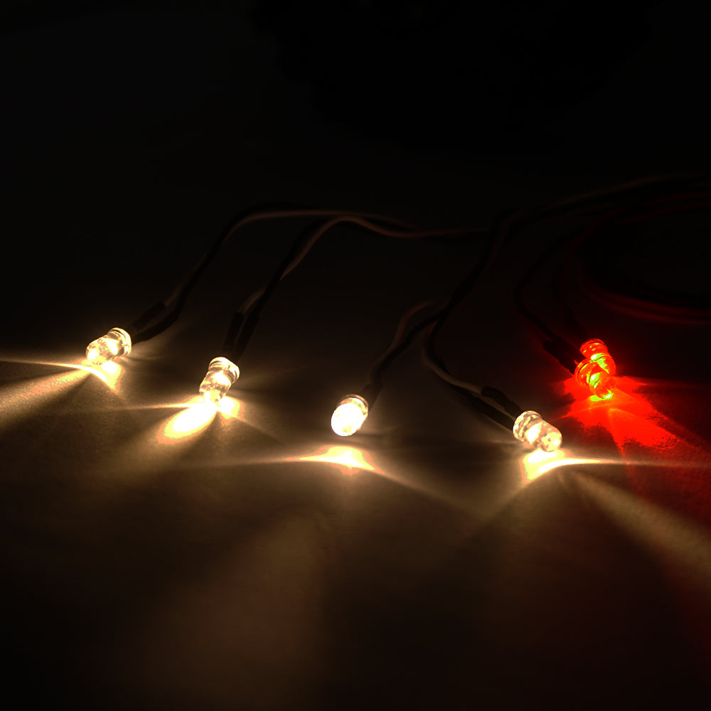 Yeah Racing - Ultra Bright Front & Rear LED Light Kit for RC 1/10 Car - LK-0001WR (plug and play)