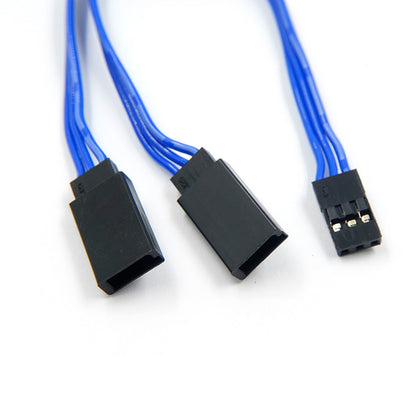 Yeah Racing - 150mm 60-Core Y Harness High Current Servo Wire (blue) (JR/Futaba Plug) - WPT-0154DB