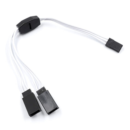 Yeah Racing - 150mm 60-Core Y Harness High Current Servo Wire (White) (JR/Futaba Plug) - WPT-0154WT