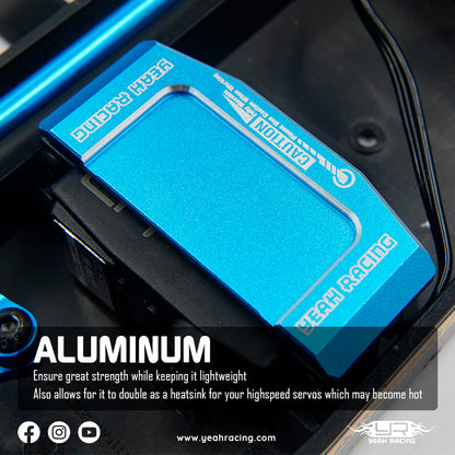 Yeah Racing - Aluminum Servo Mount For Tamiya TT01 TT01E TT01D Blue - TATT-058BU
