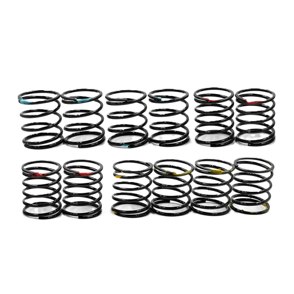 Yeah Racing - 50mm Big Bore Go Spring Set (12x springs - 3x rates) - BBG-014BK (Big Bore Shocks Only)