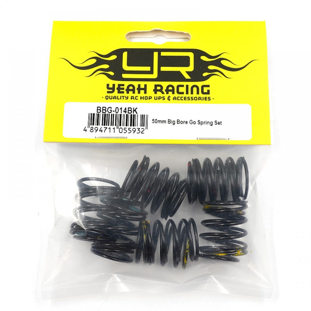 Yeah Racing - 50mm Big Bore Go Spring Set (12x springs - 3x rates) - BBG-014BK (Big Bore Shocks Only)