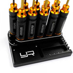 YEAH RACING - Aluminum Hex & Lock Nut Drive Wrench w/ Tool Stand Combo Set - YT-0238BK/GD