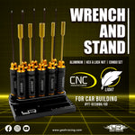 YEAH RACING - Aluminum Hex & Lock Nut Drive Wrench w/ Tool Stand Combo Set - YT-0238BK/GD