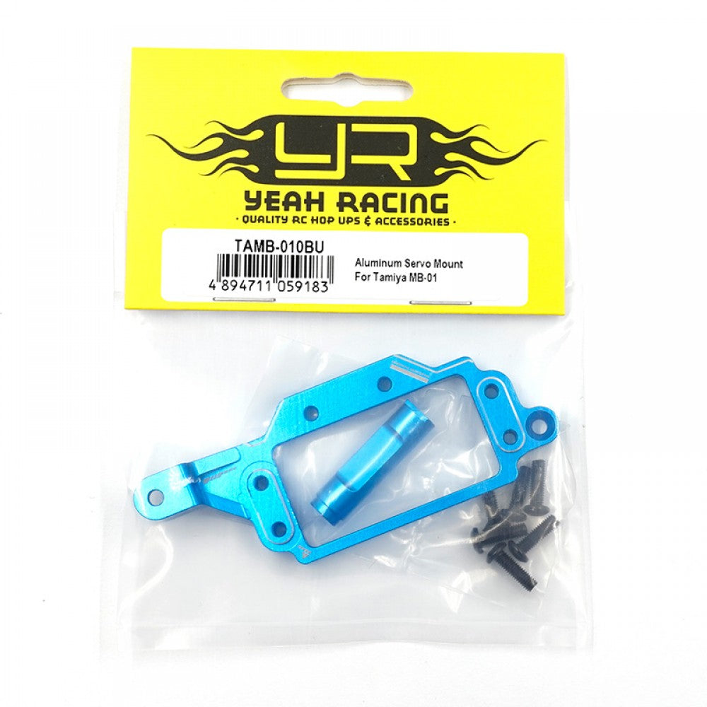 YEAH RACING - Aluminum Servo Mount For Tamiya MB-01 BT-01 - TAMB-010BU