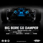 YEAH RACING - Aluminum Performance Damper Upgrade Set For Tamiya TT02 - TATT-S07BU