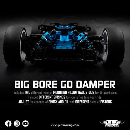 YEAH RACING - Aluminum Performance Damper Upgrade Set For Tamiya TT02 - TATT-S07BU