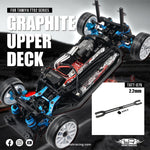 YEAH RACING - 2.2mm Graphite Upper Deck For Tamiya TT02 Series - TATT-079BK