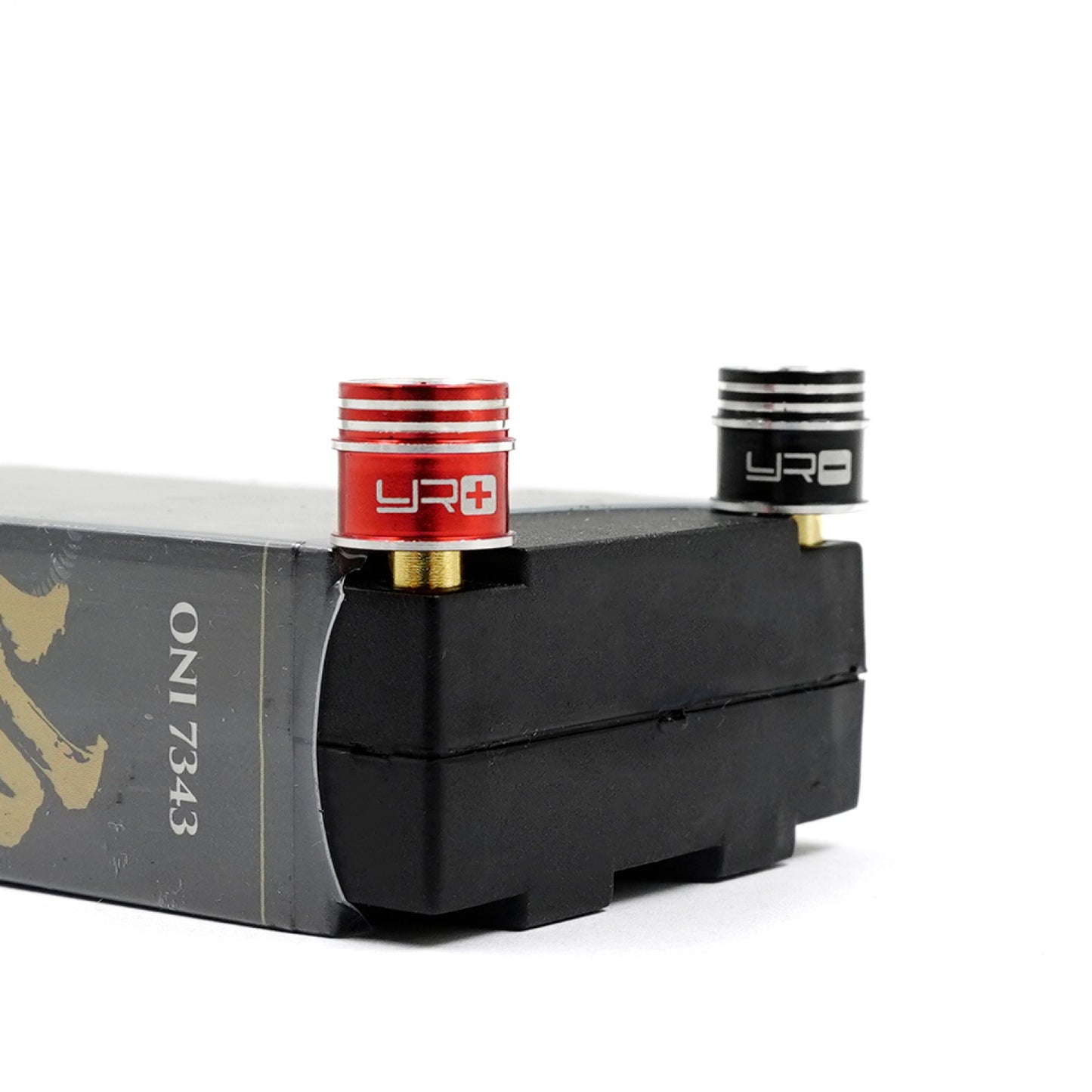 YEAH RACING - RC Easy Pull Heatsink 5mm Bullet Connectors RED (90degre Right Angle Plug) WPT-0160RD  (FITS UNDER EURO TRUCK BODY)