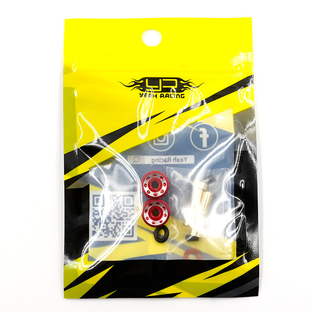 YEAH RACING - RC Easy Pull Heatsink 5mm Bullet Connectors RED (90degre Right Angle Plug) WPT-0160RD  (FITS UNDER EURO TRUCK BODY)