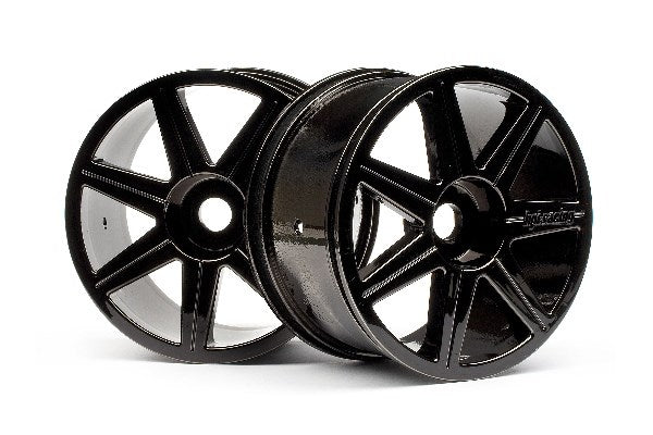 HPI Racing - 7 Spoke Black Chrome Trophy Truggy Wheel - HP101156