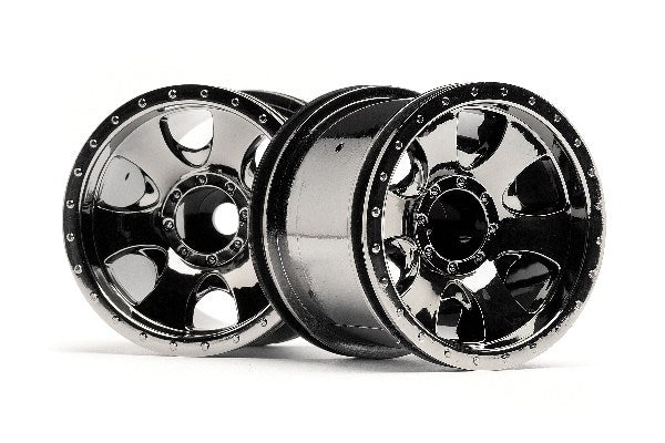 HPI Racing - Warlock Wheel Black Chrome (2.2In/2Pcs) - HP105280