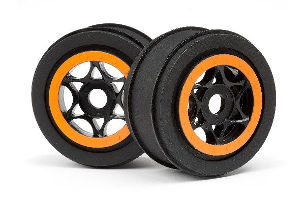 HPI Racing - Ah-64 Wheel Black/Orange (42X83Mm/2Pcs) - HP107855