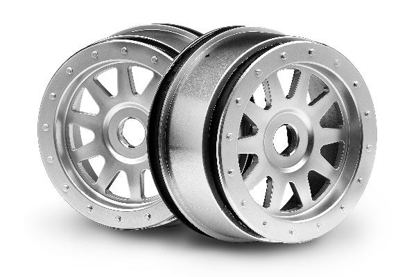 HPI Racing - Tr-10 Glue-Lock Wheel Matte Chrome (120X60Mm/2Pcs) - HP108321