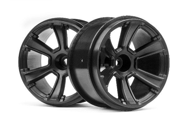HPI Racing - 6-Shot Mt Wheel (Black/2Pcs) - HP115327