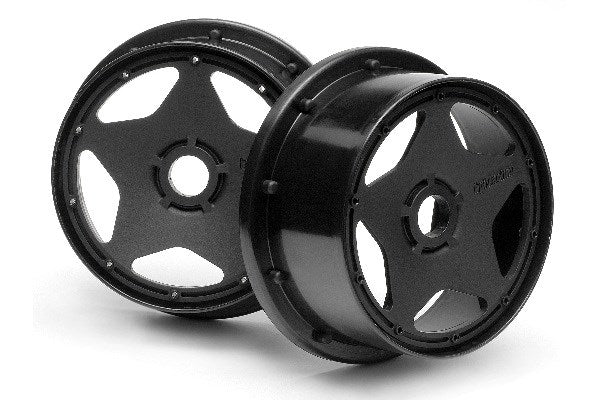 HPI Racing - Super Star Wheel Black front (120X60Mm/2Pcs) - HP3221