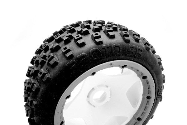 HPI Racing - Proto Tire (White/Baja 5B/Rear/2Pcs) - HP67969
