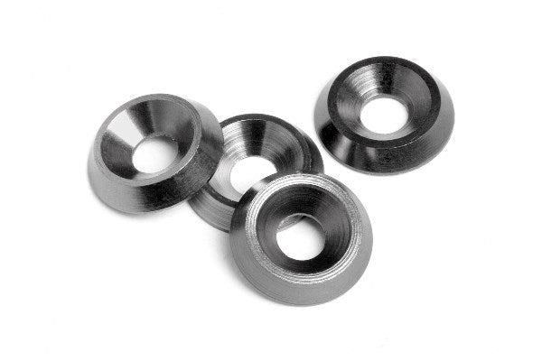 HPI Racing - Cone Washer 3X9X2Mm (Gunmetal/4Pcs) - HP88008