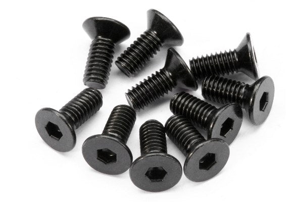 HPI Racing - Flat Head Screw M4X10Mm (Hex Socket/10Pcs) - HP94529