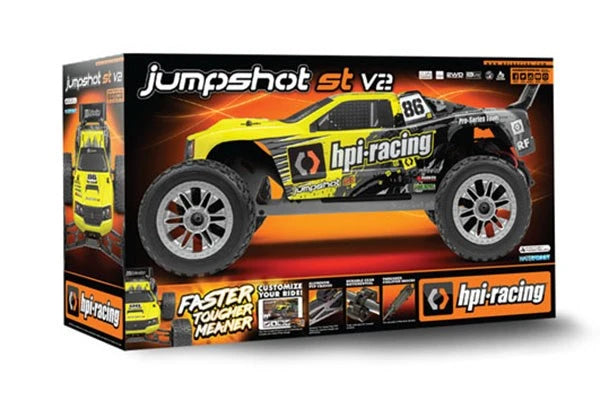 HPI Racing - Jumpshot ST V2 1/10 RWD RC Stadium Truck 1/10 RTR - Yellow - HP120082 (Needs Battery & Charger to Complete)