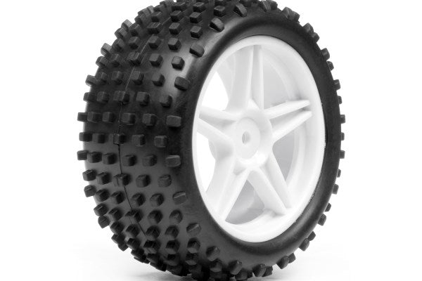 Maverick RC - 1:10 BUGGY WHITE REAR WHEEL & TYRE ASSEMBLY - MV22115