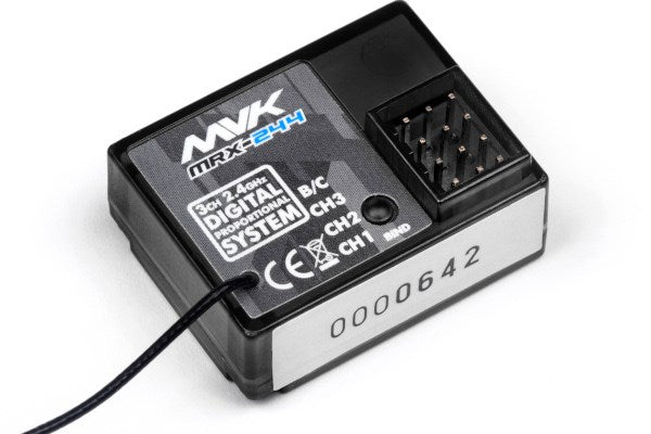 Maverick RC - MRX-244 MAVERICK 2.4GHZ 3CH RX BUILT IN FAILSAFE - MV22783