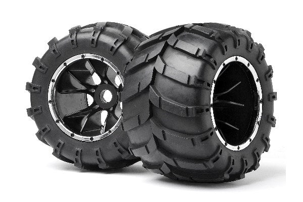 Maverick RC - Mounted Wheels and Tyres 2 Pcs (Blackout MT) - MV24107