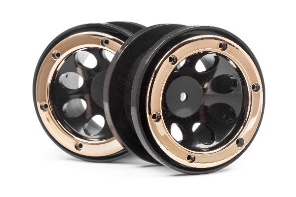 Maverick RC - WHEELS W/GOLD BEADLOCKS (2PCS) - MV25065