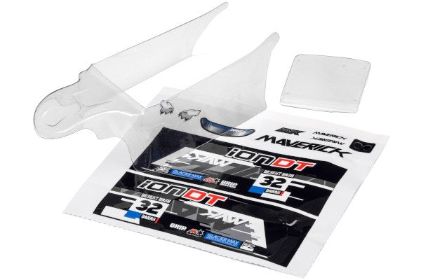Maverick RC - CLEAR DESERT TRUCK BODY WITH DECALS (ION DT) - MV28075