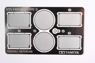 Tamiya - 1/35 Panther Ausf.D Photo Etched Grille Set - 12666 TAMIYA 1/35 MILITARY