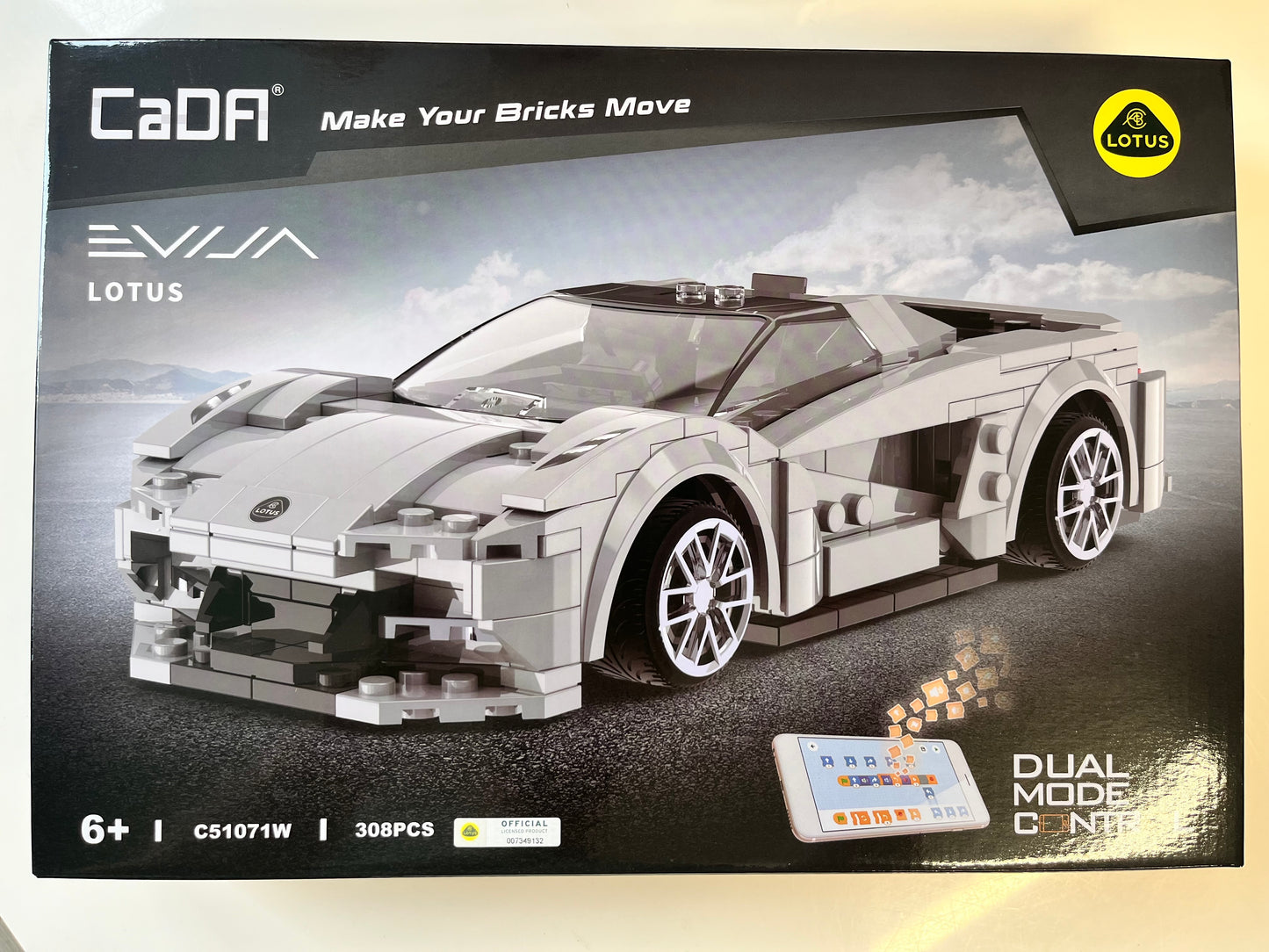 CADA BLOCK SET - RC 1:18 Lotus racing car - 308pcs - C51071W (Licensed Product)