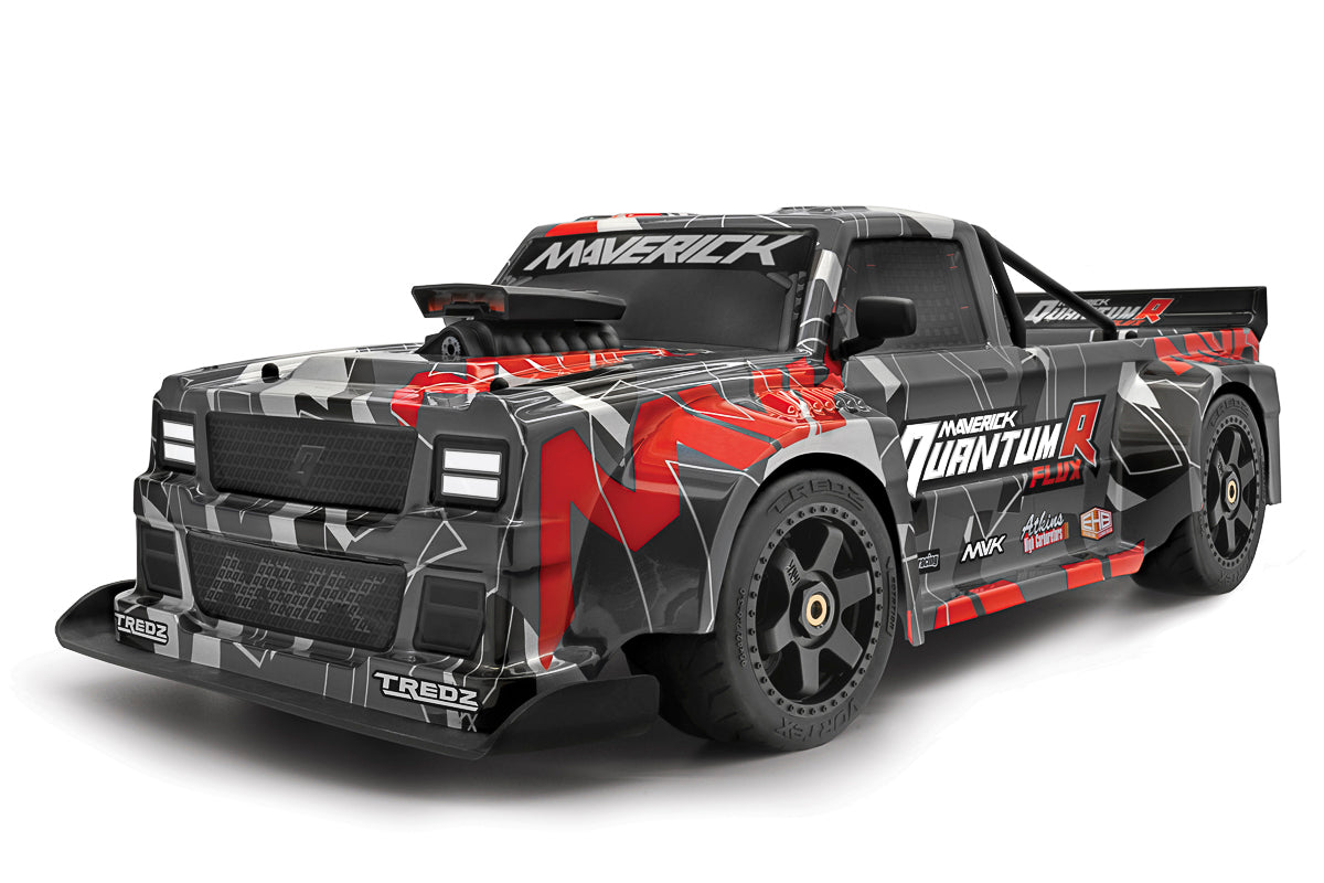 Maverick RC - QuantumR Flux 4S 1/8 4WD Race Truck - Grey/Red - MV150313