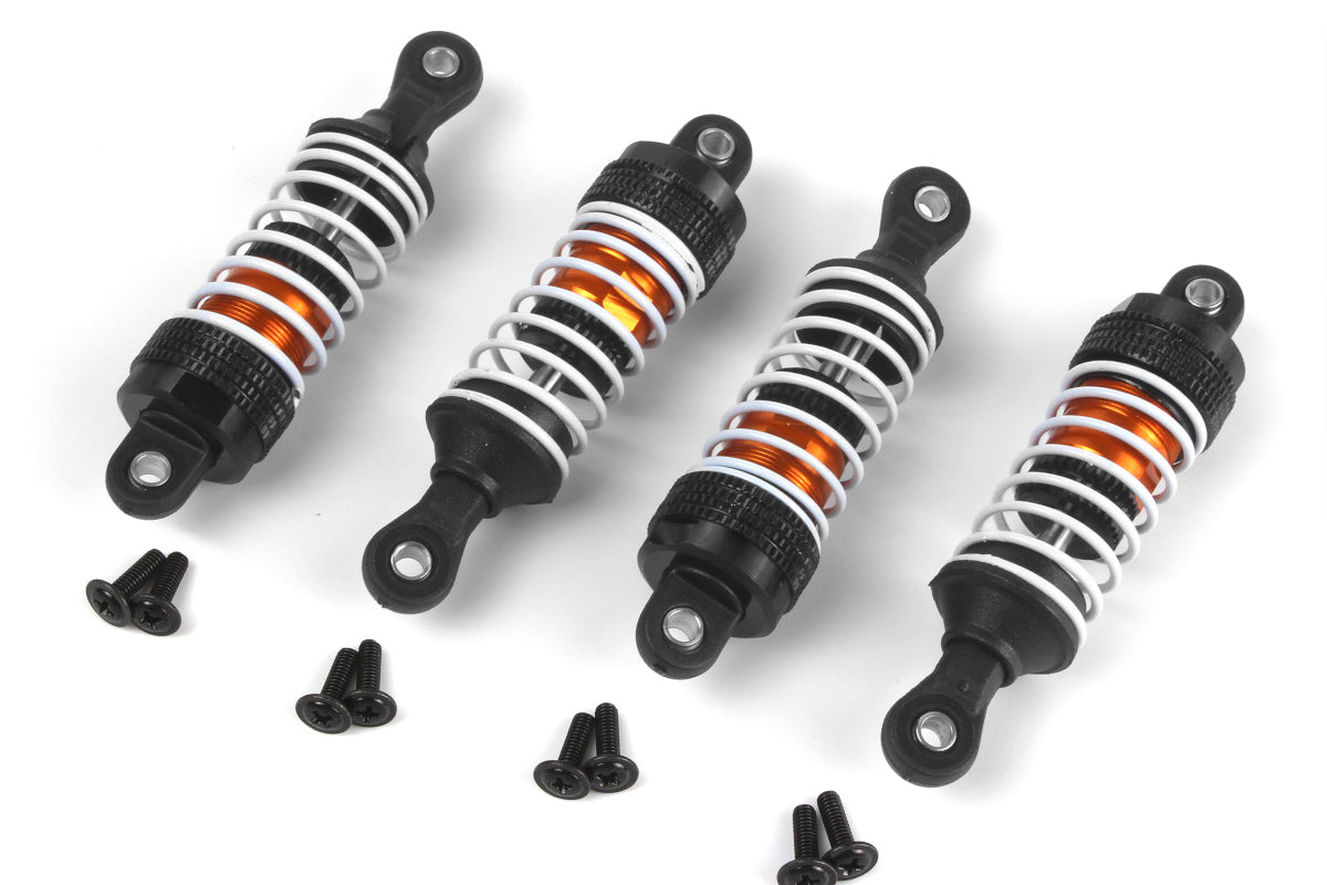 Maverick RC - Aluminum Oil-Filled Shock Absorber Set Orange/4pc - MV150557