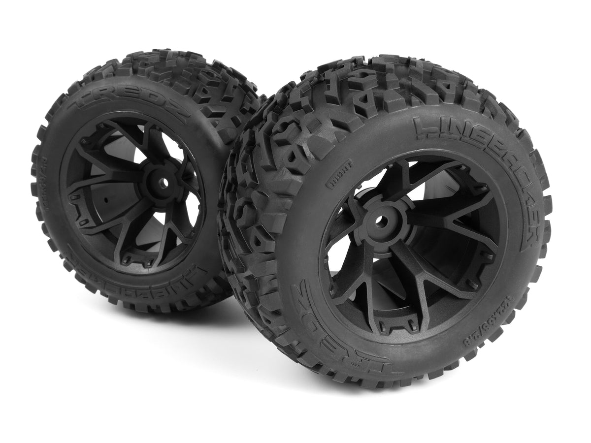 Maverick RC - Mounted Linebacker Tire on MT Wheel (Black/2pcs) - MV150680