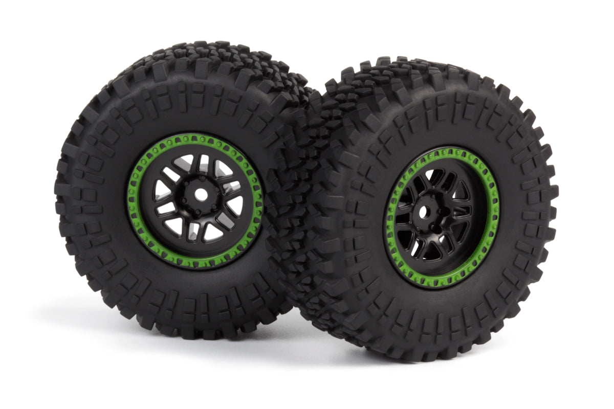Maverick RC - Assembled Wheel & Tyre (Green/2pcs) - MV150736