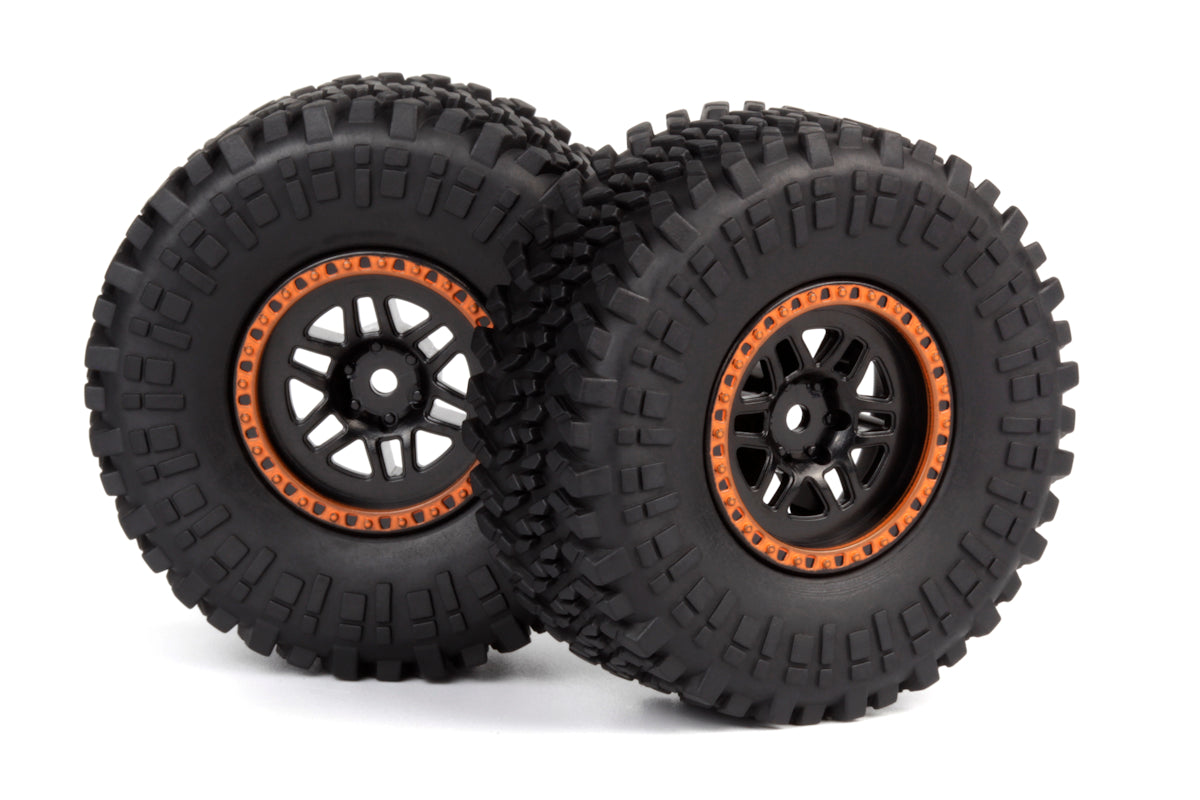 Maverick RC - Assembled Wheel & Tyre (Orange/2pcs) - MV150737