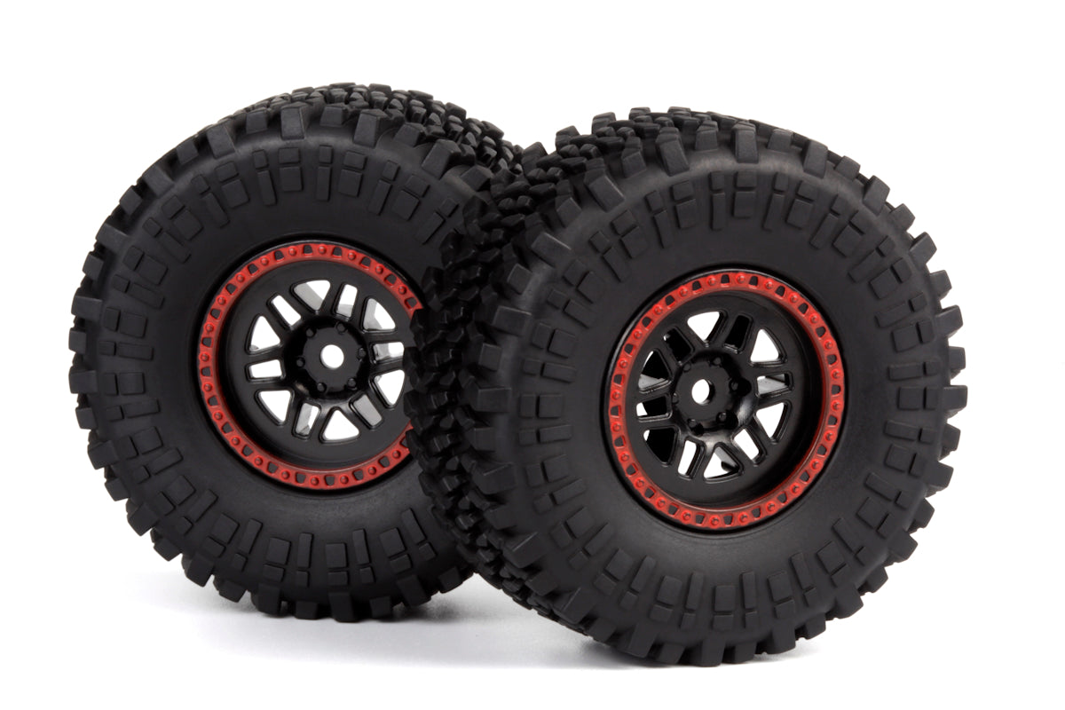 Maverick RC - Assembled Wheel & Tyre (Red/2pcs) - MV150738