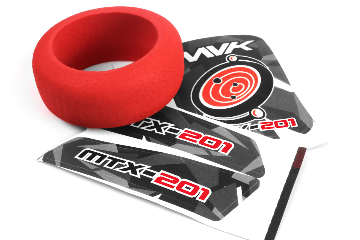 Maverick RC - MTX-201 Transmitter Wheel Foam & Decals (Red) - MV150752