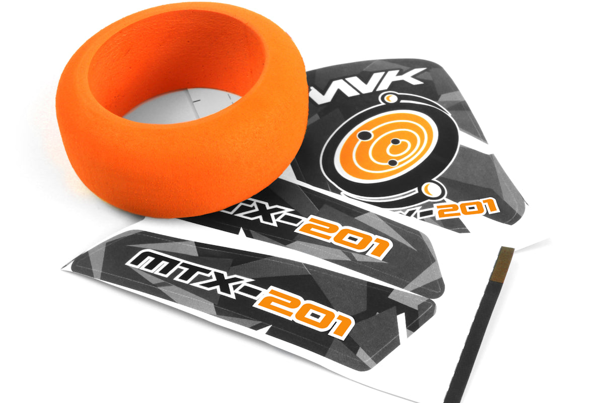 Maverick RC - MTX-201 Transmitter Wheel Foam & Decals (Orange) - MV150753