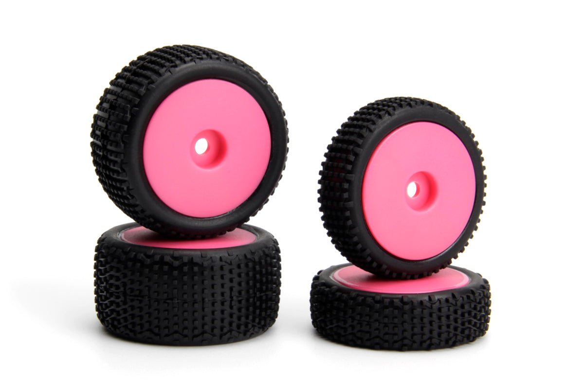 Maverick RC - Sideline Buggy Wheel/Tire Set (Pink/Front/Rear) - MV150868