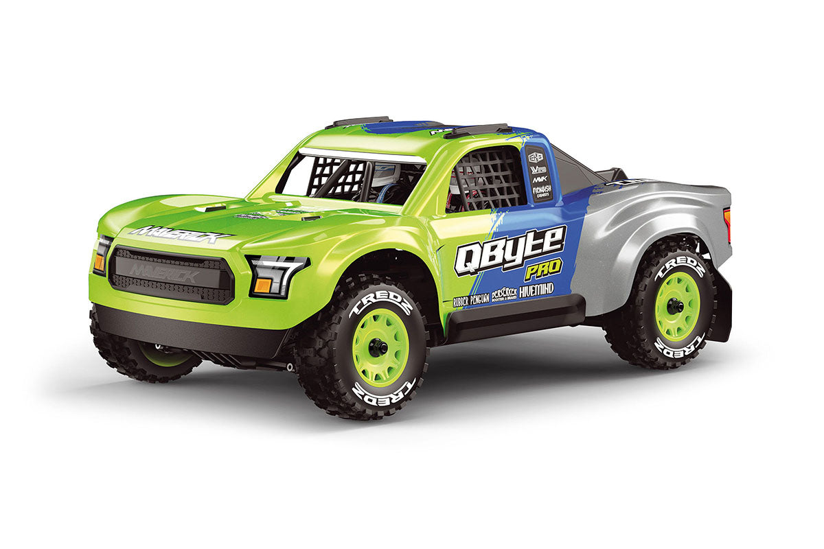Maverick RC - QByte SC Pro 1/12th SC Truck - Fluoro Green - MV151203