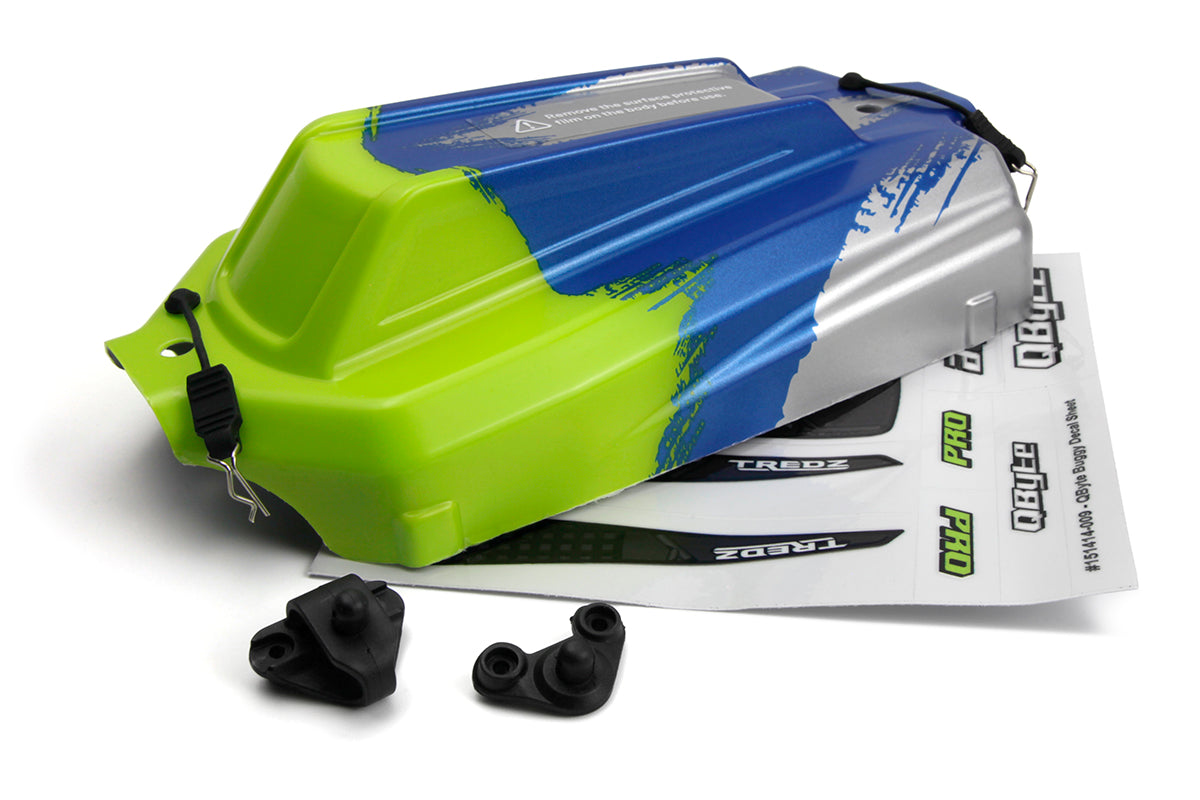Maverick RC - QByte XB 1/12th Buggy Printed Body - Fluoro Green - MV151413
