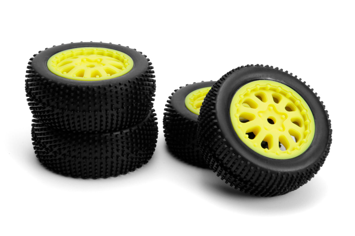 Maverick RC - Sidepin SC Wheel/Tyre Set (Yellow/Front/Rear) - MV151531
